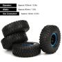 T best 4Pcs RC Wheels, 1.6in 1:10 Scale Remoted Control Tire Metal Inflatable RC Crawler Tire Replacement Part Accessory for SCX10 TRX4 D90 90046 1/10 RC Car