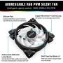 Pccooler 120mm Case Fan Dawn Series, 3M120HALO LED RGB Silent Fans - Advanced Lighting Customizations with 7 Colors&10 Lighting Modes - PWM High Performance Cooling Fan for PC Case Computer Fan