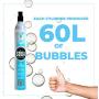 Soda Sense 60L CO2 Carbonator, Compatible with Sodastream Appliances, Cartridge Refill Set of 2 pcs