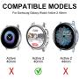 Compatible for Samsung Galaxy Active 2 Watch Band 40mm with [2 Pack] Case, Mesh Loop Replacement Bracelet Strap + Soft TPU Bumper Screen Protector Cover for Samsung Active 2