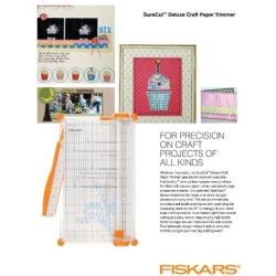 Fiskars 152490-1004 SureCut Deluxe Craft Paper Trimmer, 12 Inch