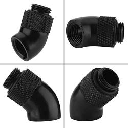 G1/4'' PC Thread Water Cooling Rotary Adapter 45 Degree Bend Angle Rotating Water Cooled Elbow Rotary Fitting Adapter for CPU Water Cooling Heatsink