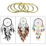 10 Pieces Metal Rings Hoops Macrame Ring for Dream Catchers and Crafts, 2 Inch, 3 Inch, 6 Inch (Gold)