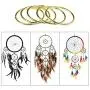 10 Pieces Metal Rings Hoops Macrame Ring for Dream Catchers and Crafts, 2 Inch, 3 Inch, 6 Inch (Gold) 10 Pieces Metal Rings Hoops Macrame Ring for Dream Catchers and Crafts, 2 Inch, 3 Inch, 6 Inch (Gold)