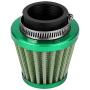 38mm Universal Motorcycle Clamp-On Air Intake Filter Kit, Auto Cold Air Intake Scooter Atv Dirt Pit Bike Motorcycle Air Filter (Green)