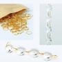 H&D 500pcs Round Edged Split Circular Ring Clips for Crystal Lamps, Crystal Curtain, Crystal Garland, Necklaces, Keys, Earrings, Jewelry Making and Craft Ideas (11mm, Golden)