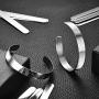 Hicarer 18 Pieces Bracelet Blanks Stainless Steel Bangle Blanks DIY Cuff Bracelet Blanks for Making Presents Stamping Jewelry, 3/8 x 6 Inches