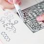 Yansanido Pack of 3 Stainless Steel Drawing Ruler Painting Stencils Scale Template Sets Graphics Stencils Number Template Ruler Stencils for Very Fine Pen Tip (3 Pack)