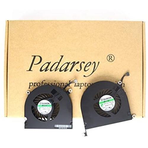 Padarsey New Laptop CPU Cooling Fan Left and Right Set Fit for MacBook Pro A1297 17-Inch Unibody 2009 2010 2011 DC 5V 2W Compatible with Part MG45070V1-Q010-S99 MG45070V1-Q021-S9A