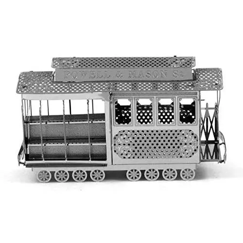 Fascinations Metal Earth San Francisco Cable Car 3D Metal Model Kit,Silver Fascinations Metal Earth San Francisco Cable Car 3D Metal Model Kit,Silver