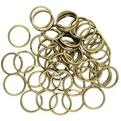 LoveinDIY 50 Pcs of 18mm Metal Split Ring Nickel Plated Small Key Chain Ring Part for Connecting Clasps Charms Links and Ornament Crafts