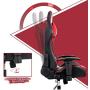 Rimiking Massage Computer Gaming Chair-High Back Bonded Leather Desk Swivel Racing Chair Adjustable Armrest Ergonomic with Soft Headrest&Backrest Red