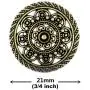 Bezelry 12 Pieces Lacework Filigree Antique Brass Metal Shank Buttons. 21mm (3/4 inch)