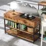IRONCK Industrial TV Stand for 55 Inch TV with Drawers, TV Stand Console Table Entertainment Center for Living Room, 47.2x15.7x29.5 Inches, Vintage Brown IRONCK Industrial TV Stand for 55 Inch TV with Drawers, TV Stand Console Table Entertainment Center for Living Room, 47.2x15.7x29.5 Inches, Vintage Brown
