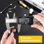 Digital Caliper, Adoric Electronic Digital Caliper Stainless Steel Body with Large LCD Screen | 0-6 Inches | Millimeter/Inch/Conversion