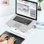 Orionstar Laptop Stand Portable Aluminum Laptop Riser Compatible with Apple Mac MacBook Air Pro 10 to 15.6 Inch Notebook Computer, Detachable Ergonomic Elevator Holder, Silver