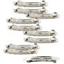 Fityle 10 Pieces Blank Flat Metal Alligator Hair Clips Prong Barrettes for DIY Hair Bows Womens Hair Accessories