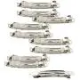 Fityle 10 Pieces Blank Flat Metal Alligator Hair Clips Prong Barrettes for DIY Hair Bows Womens Hair Accessories