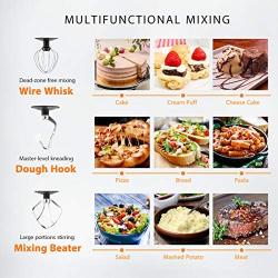 VIVOHOME 3 in 1 Electric 650W Multi-functional 6-Speed Tilt-Head Kitchen Stand Mixer Meat Grinder Juice Blender with 6 Quart Stainless Steel Bowl Silver ETL Listed