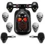 Set Skull Style Integrated Tail Light + Turn Signal Lamp + 4X 3D Metal Sticker Compatible with Honda Kawasaki Suzuki Yamaha 10mm mounting Set Skull Style Integrated Tail Light + Turn Signal Lamp + 4X 3D Metal Sticker Compatible with Honda Kawasaki Suzuki Yamaha 10mm mounting
