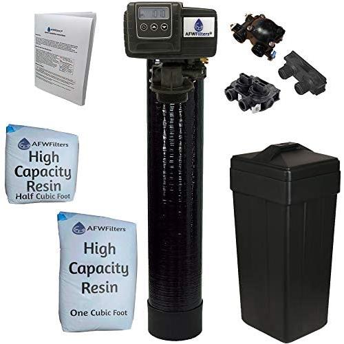 AFWFilters 5600SXT Water Softener, 48k, Black, Bypass with 3/4'' Connection