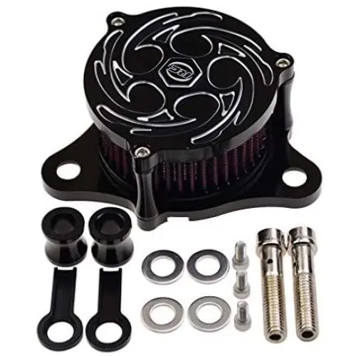 WOOSTAR Motorcycle Air Filter Made of CNC Metal Replacement for Harley Davidson Sportster XL883 XL1200 1988-2015 Air Cleaner