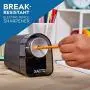 X-ACTO Pencil Sharpener, XLR Electric Pencil Sharpener, Pencil Saver, SafeStart Motor, Black, 1 Count X-ACTO Pencil Sharpener, XLR Electric Pencil Sharpener, Pencil Saver, SafeStart Motor, Black, 1 Count
