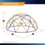 Easy Outdoor Space Dome Climber – Rust and UV Resistant Steel – 1000 lb. Capacity – For Kids Ages 3 to 9
