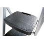 Rubbermaid RM-3W Folding 3-Step Steel Frame Stool with Hand Grip and Plastic Steps, 200-Pound Capacity, Silver Finish (Amazon Exclusive)