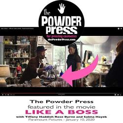 THE POWDER PRESS Cosmetic Pressing Tool Featured in Like A BOSS Movie - for Face Powder and Eye Shadow Indie Makeup Production - Stop Hand-Pressing!