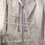 StorageMaid Metal Suit Valet Stand - Gorgeous Chromed Metal with Finished Detail – Best Organization Solution for Bedrooms, Master Closets, and Dorm Rooms - Prime Gift Idea for Women