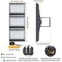 STASUN 300W LED Flood Light, 27000lm Super Bright Outdoor Security Lights with 330°Wide Lighting Area, OSRAM LED Chips, 6000K Daylight, IP66 Waterproof Exterior Court Street Parking Lot Lighting