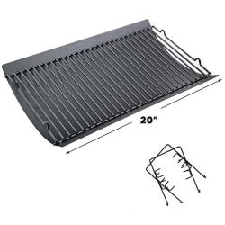 Uniflasy 20 Inches Ash Pan/Drip Pan for Chargriller 5050, 5072, 5650, 2123 Charcoal Grills, Char-Griller Model 200157, Chargriller Replacement Part with 2pcs Fire Grate Hanger