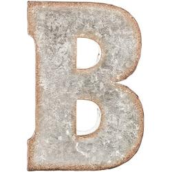 Galvanized Metal 3D Letter B