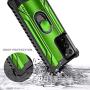 E-Began Case for Samsung Galaxy Note 20 Ultra 5G with Screen Protector (Maximum Coverage, Flexible TPU Film), Magnetic Metal Built-in Ring Holder, Full-Body Protective Shockproof Military Case -Green