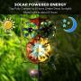 LeiDrail Solar Garden Light Outdoor Decorative Stake Owl Wind Spinner Metal Pathway Lights Solar Powered Yard Decor Waterproof Warm White Landscape Lighting for Lawn Patio Walkway