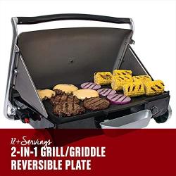 George Foreman GP200GM Portable Propane Camp & Tailgate Grill, Portable Gas Grill, Camping Grill, Gun Metal