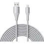 Xcentz iPhone Charger 10ft, MFi Certified Lightning Cable, Braided Nylon High-Speed iPhone Cable with Premium Metal Connector for iPhone 11/X/XS/XR/XS Max/8/7/6/5S/SE, iPad Mini/Air, Silver