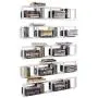 YOU HAVE SPACE Wall Mount Media Storage Rack Cd DVD Organizer 34 Inch Metal Floating Shelf Set of 5 White YOU HAVE SPACE Wall Mount Media Storage Rack Cd DVD Organizer 34 Inch Metal Floating Shelf Set of 5 White