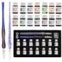 AXEARTE Glass Dip Pen Set, 18-Pieces Calligraphy Pens Set - 14 Color Inks, Pen Holder, Cleaning Cup, 2 Crystal Glass Pens for Art, Writing, Drawing, Signatures, Gift for Kids and Artist AXEARTE Glass Dip Pen Set, 18-Pieces Calligraphy Pens Set - 14 Color Inks, Pen Holder, Cleaning Cup, 2 Crystal Glass Pens for Art, Writing, Drawing, Signatures, Gift for Kids and Artist
