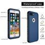 Cozycase Waterproof Case for iPhone 8 Plus/iPhone 7 Plus Case, Shockproof Full-Body Rugged Case with Built-in Screen Protector for Apple iPhone 8 Plus / 7 Plus - (Blue)