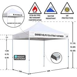 Eurmax 10x10 Ez Pop Up Canopy Tent Commercial Instant Canopies with Heavy Duty Roller Bag,Bonus 4 Sand Weights Bags(Turquoise)