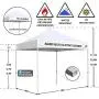 Eurmax 10x10 Ez Pop Up Canopy Tent Commercial Instant Canopies with Heavy Duty Roller Bag,Bonus 4 Sand Weights Bags(Turquoise)