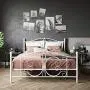 DHP Bombay Metal Bed Frame - Vintage Design - Full Size (White) DHP Bombay Metal Bed Frame - Vintage Design - Full Size (White)