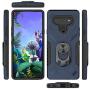 Topnow for LG K51 Case, LG Reflect Case, LG Q51 Case, [Military Grade] 12ft Drop Tested Rotatable Metal Ring Holder Compatible with Magnetic Car Kickstand Case for LG K51 (Blue)