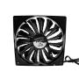 AAB Cooling Black Silent Fan 14 - Silent and Efficient 140mm Fan with 4 Anti-Vibration Pads, Computer Fan, Quiet Fan, 12V, Air Cooler Fan, PC Case Fan