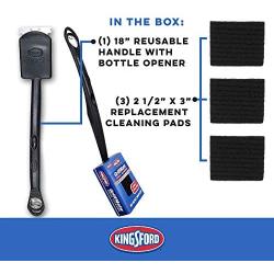 Kingsford 107740 GrillMate Grill Cleaner Sturdy Non-Metal Bristles with Replaceable Cleaning Pads