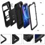 Beasyjoy iPhone XR Metal Case Heavy Duty Built-in Screen Full Body Protective Waterproof Shockproof Tough Rugged Hybrid Military Grade Defender Outdoor(Black)
