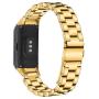 Compatible with Samsung Galaxy Fit SM-R370 Bands, Galaxy Fit Watch Band Solid Stainless Steel Metal Replacement Bracelet Strap for Galaxy Fit SM-R370 Smart Watch, Adjustable (Gold)