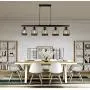 Unitary Brand Antique Black Metal Long Kitchen Island Light with 5 E26 Bulb Sockets 200W Painted Finish Unitary Brand Antique Black Metal Long Kitchen Island Light with 5 E26 Bulb Sockets 200W Painted Finish